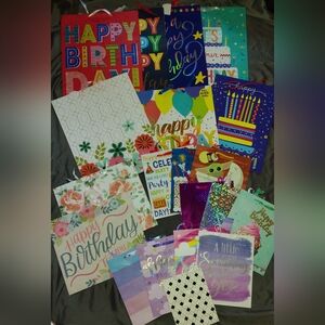 Colorful Birthday Gift Bags Set